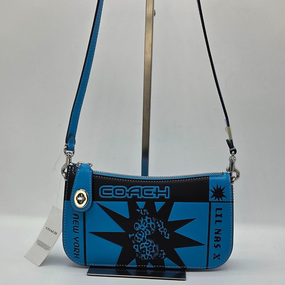 Women's Lil Nas x Penn Turquoise/Black Shoulder Bag